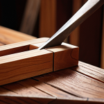 **
    "Close-up of a perfectly fitted, exposed dovetail joint on warm, rich hardwood, showcasing intricate craftsmanship. Soft light highlighting the interlocking wood grains. In the background, subtly blurred traditional woodworking hand tools like a sharp chisel or a marking gauge are visible. A sense of timeless artistry and precision."

2.  **Prompt for
