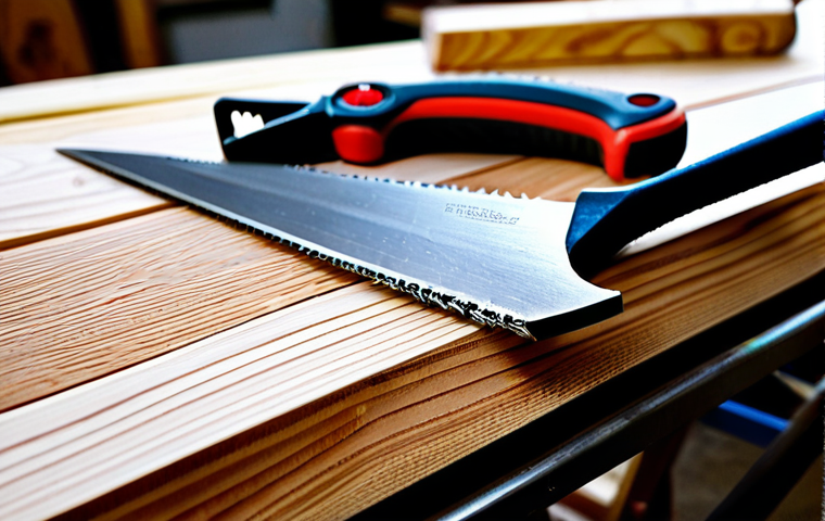 Choosing the Right Saw - Hand Saw Detail**

A close-up shot of a hand saw cutting a piece of wood. Focus on the blade and the wood grain. The wood should be a light, natural color. In the background, a workbench with various tools slightly out of focus. Capture the craftsmanship and detail involved.

*   **Style:** Realistic, detailed
*   **Keywords:** Hand saw, woodworking, craftsmanship, detail, wood grain, workbench, tools, natural light
*   **Aspect Ratio:** 3:2

**