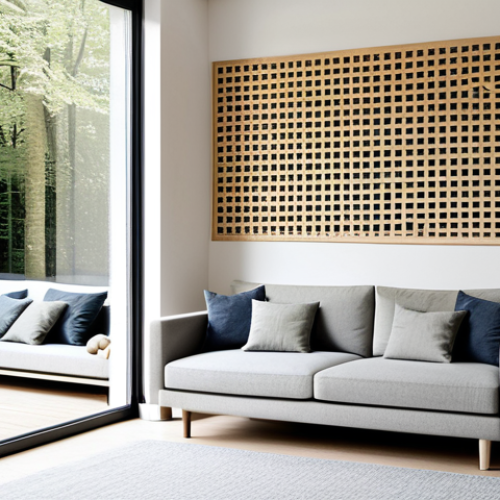 Modern Dutch Interior with CNC-Cut Wooden Wall Art**

"A bright, modern living room in a Dutch home, featuring minimalist furniture and large windows overlooking a garden. On one wall hangs a piece of intricate, geometric wall art made from light-colored wood (birch or light oak), clearly created with a CNC machine. The design is inspired by traditional Dutch patterns but with a contemporary twist. The room has warm, inviting lighting. Safe for work, appropriate content, fully clothed (people are optional, but if present, they should be dressed casually and comfortably), professional, modest, family-friendly, perfect anatomy, correct proportions, natural pose, well-formed hands, proper finger count, natural body proportions."

**